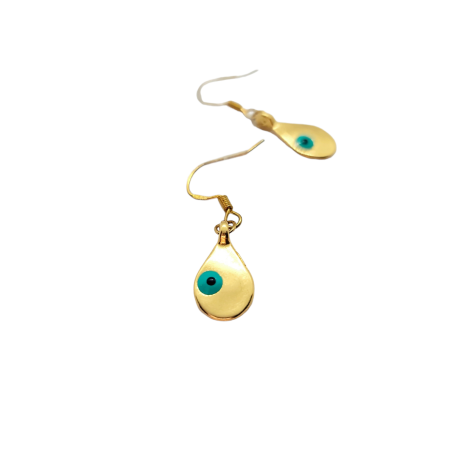 Earrings steel golden eye1